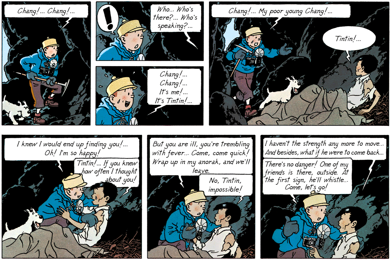 Tintin retrouve Tchang dans Tintin au Tibet